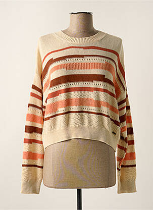 Pull maille ajourée manches longues beige PEPE JEANS femme