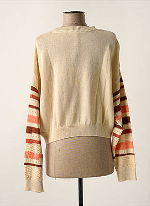 Pull maille ajourée manches longues beige PEPE JEANS femme