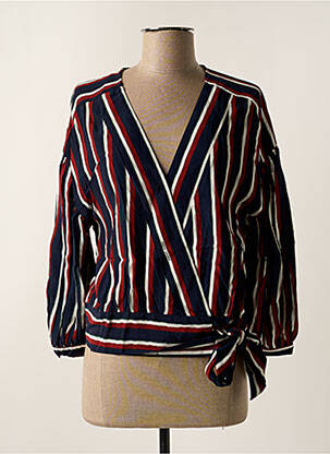 Blouse tissage popeline manches longues bleu PEPE JEANS femme