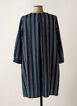 Robe courte manches 3/4 manches 3/4 bleu PAKO LITTO femme