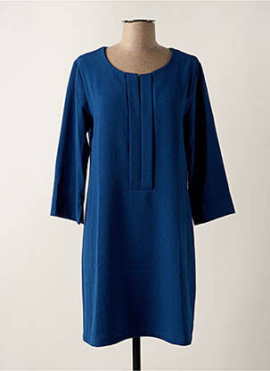 Robe courte manches 3/4 manches 3/4 bleu PAKO LITTO femme
