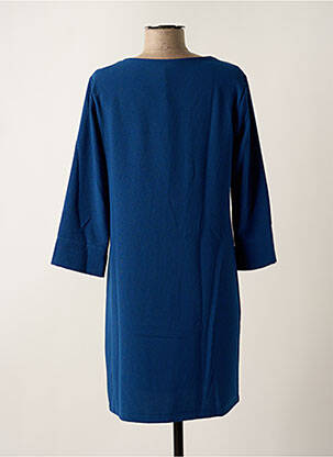 Robe courte manches 3/4 manches 3/4 bleu PAKO LITTO femme