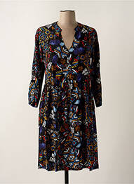 Robe mi-longue manches longues manches longues noir PAKO LITTO femme
