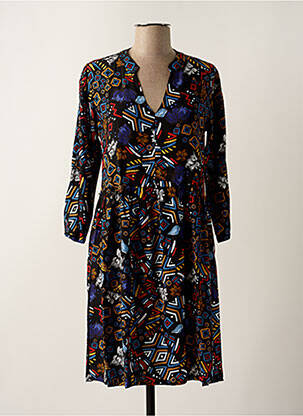 Robe mi-longue manches longues manches longues noir PAKO LITTO femme