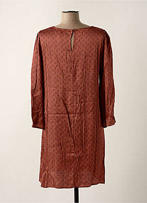 Robe courte coupe fluide manches longues orange GRACE & MILA femme