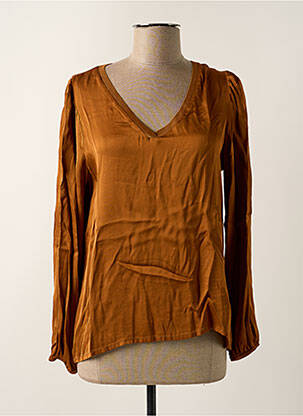 Blouse manches longues manches longues orange PAKO LITTO femme
