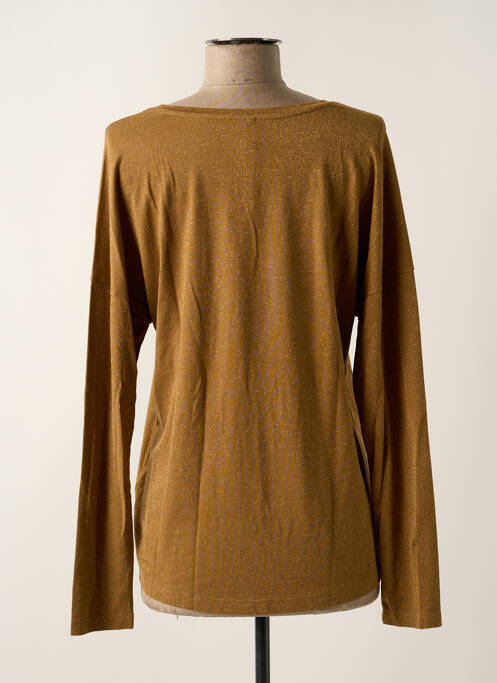 Top tissage jersey manches longues beige ONLY femme