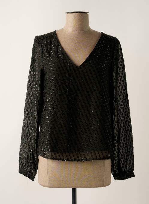 Blouse poignets boutonnés avec fente manches longues vert ONLY femme