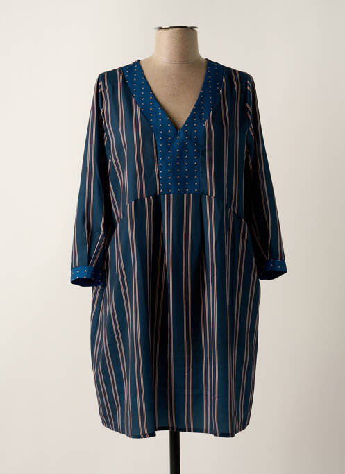 Robe courte bleu PAKO LITTO pour femme