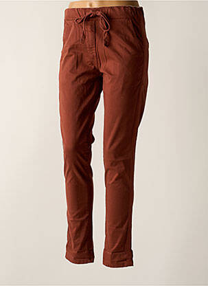 Pantalon 7/8 stretch taille normale marron PAKO LITTO femme