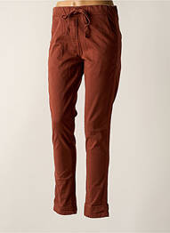 Pantalon 7/8 stretch taille normale marron PAKO LITTO femme