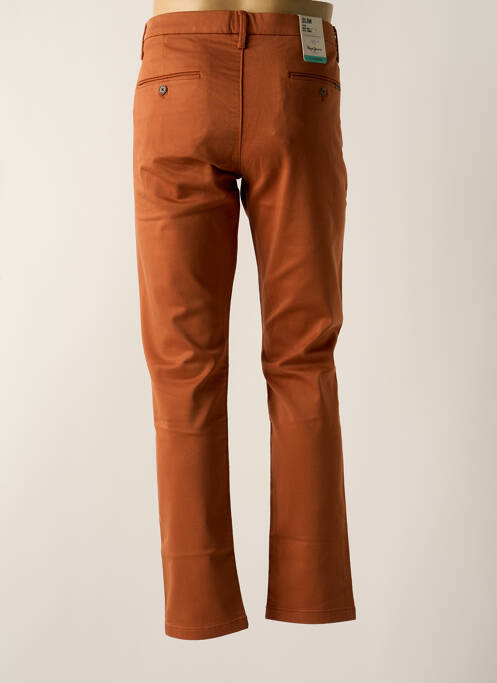 Pantalon chino fermeture zippée sous rabat avec crochet taille normale marron PEPE JEANS homme