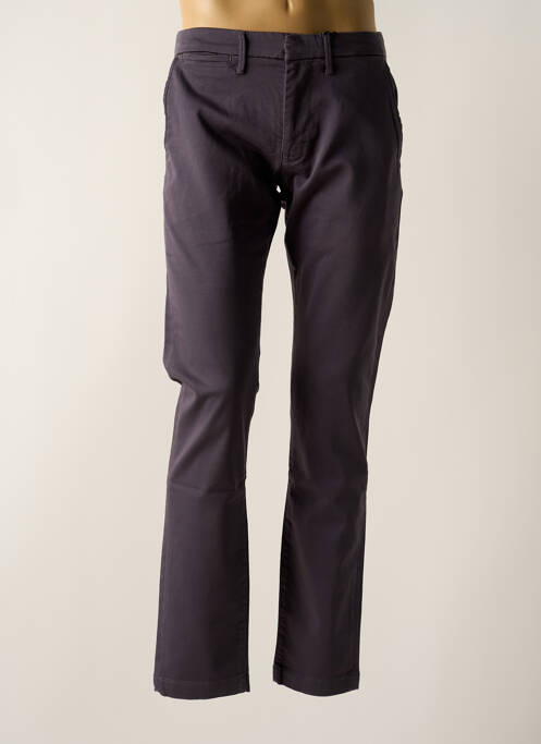 Pantalon chino fermeture zippée sous rabat avec crochet taille normale gris clair PEPE JEANS homme