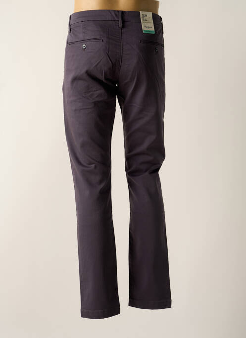 Pantalon chino fermeture zippée sous rabat avec crochet taille normale gris clair PEPE JEANS homme