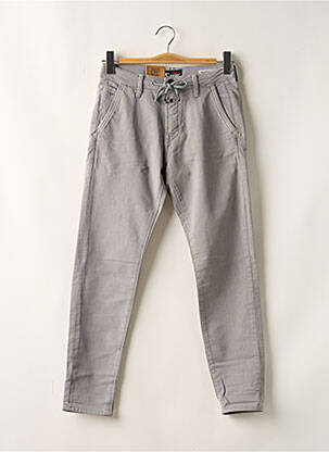 Pantalon 7/8 tissage popeline taille normale gris KAPORAL homme
