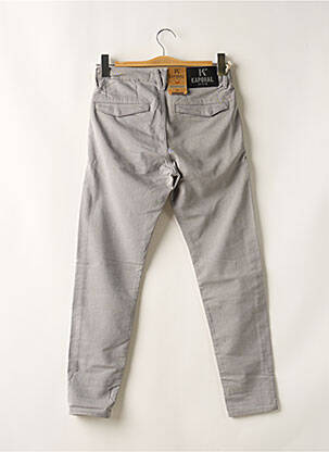 Pantalon 7/8 tissage popeline taille normale gris KAPORAL homme