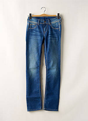 Jeans coupe droite stretch taille basse bleu LUK AP femme