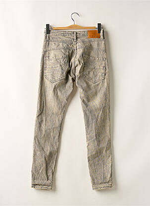 Jeans coupe slim effet usé délavé taille normale gris PLEASE femme