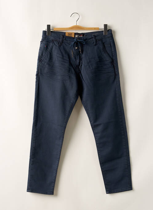 Pantalon 7/8 tissage popeline taille normale bleu KAPORAL homme