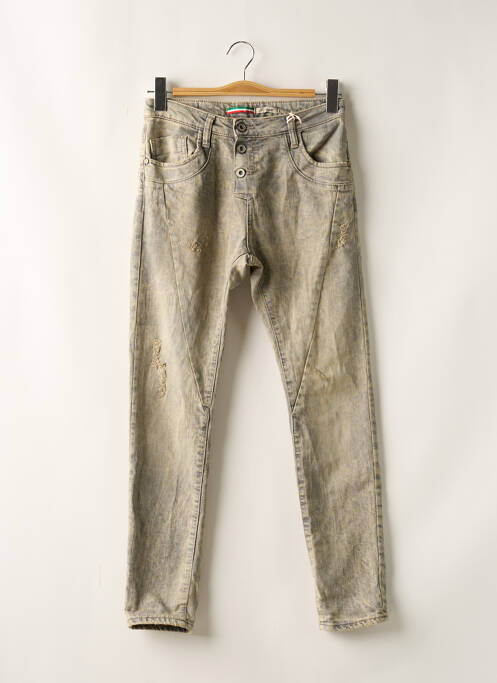 Jeans coupe slim gris PLEASE pour femme