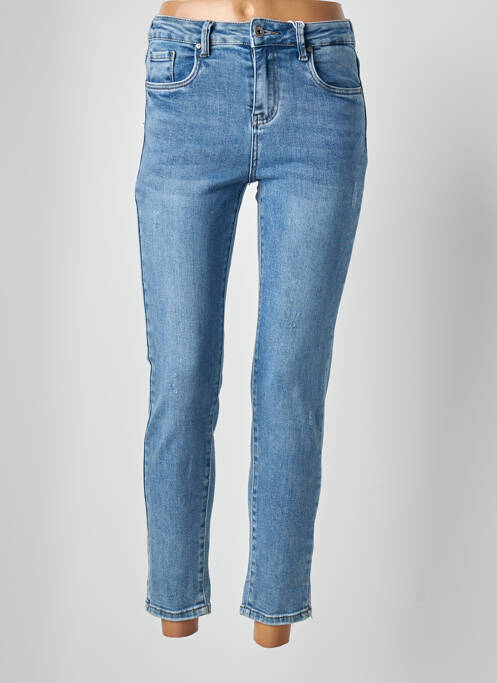 Jeans coupe slim bleu HELLO MISS pour femme