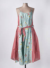 Robe mi-longue imprimé fantaisie fines bretelles vert RHUM RAISIN femme