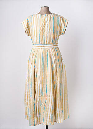 Robe longue manches courtes manches courtes beige RHUM RAISIN femme