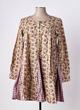 Tunique manches longues fermeture boutonnée sur le devant rose RHUM RAISIN femme