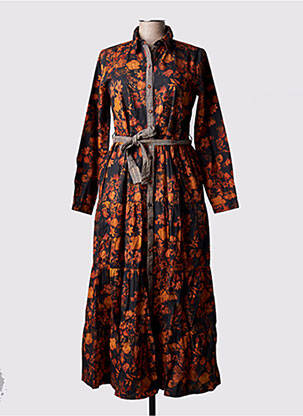 Robe longue manches longues manches longues noir RHUM RAISIN femme