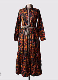 Robe longue manches longues manches longues noir RHUM RAISIN femme