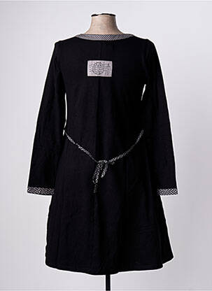 Robe mi-longue manches longues manches longues noir RHUM RAISIN femme