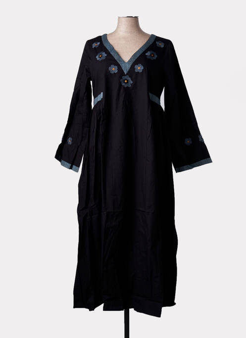 Robe mi-longue noir RHUM RAISIN pour femme