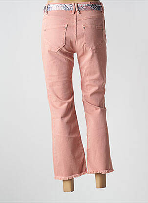 Pantalon 7/8 fermeture zippée sous rabat boutonné rose FREEMAN T.PORTER femme