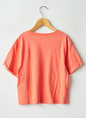 Top coupe droite manches courtes orange LEVI'S fille