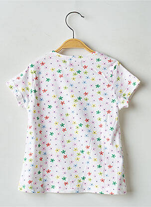 T-shirt coupe droite manches courtes blanc BOBOLI fille