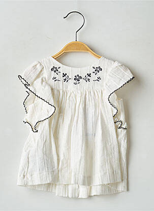 Blouse coupe fluide manches courtes blanc MAYORAL fille