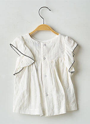 Blouse coupe fluide manches courtes blanc MAYORAL fille