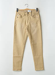 Pantalon slim fermeture zippée sous rabat boutonné beige GARCIA homme