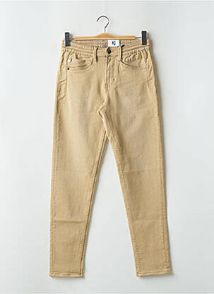 Pantalon slim fermeture zippée sous rabat boutonné beige GARCIA homme