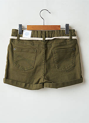 Short fermeture zippée sous rabat boutonné vert MAYORAL fille