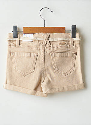 Short fermeture zippée sous rabat boutonné beige MAYORAL fille