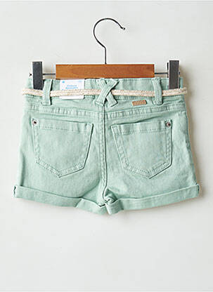 Short fermeture zippée sous rabat boutonné vert MAYORAL fille