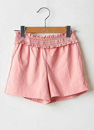 Short coupe droite taille élastique rose MAYORAL fille