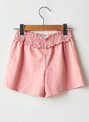 Short coupe droite taille élastique rose MAYORAL fille