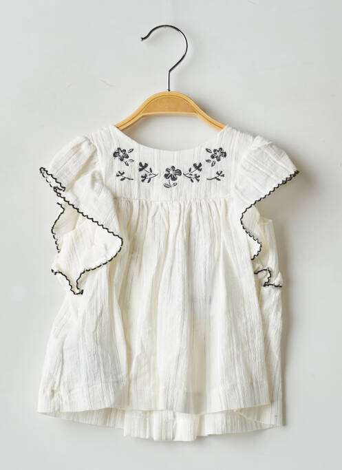 Blouse manches courtes manches courtes blanc MAYORAL fille