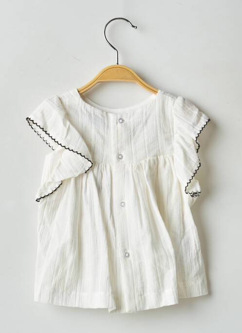 Blouse manches courtes manches courtes blanc MAYORAL fille