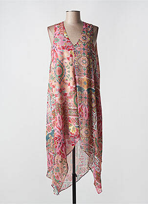 Robe courte sans manche sans manche rose LES P'TITES BOMBES femme