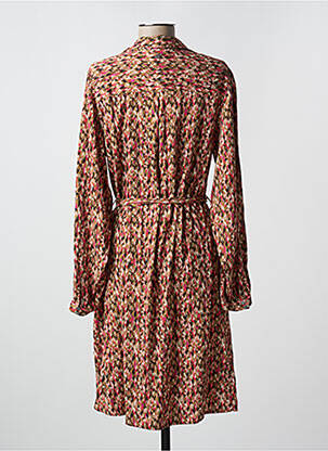 Robe mi-longue manches longues manches longues marron GARCIA femme