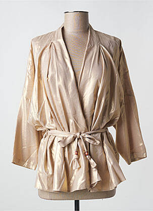 Veste kimono col cache-coeur or EVA KAYAN femme