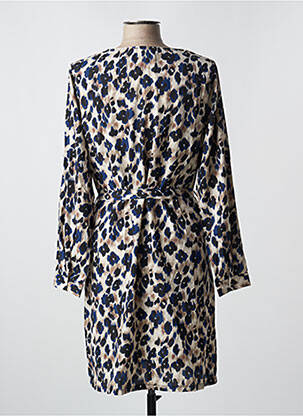 Robe courte coupe fluide manches longues bleu MAELLE femme